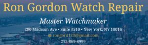 Ron Gordon Watch Repair of New York City / NYC